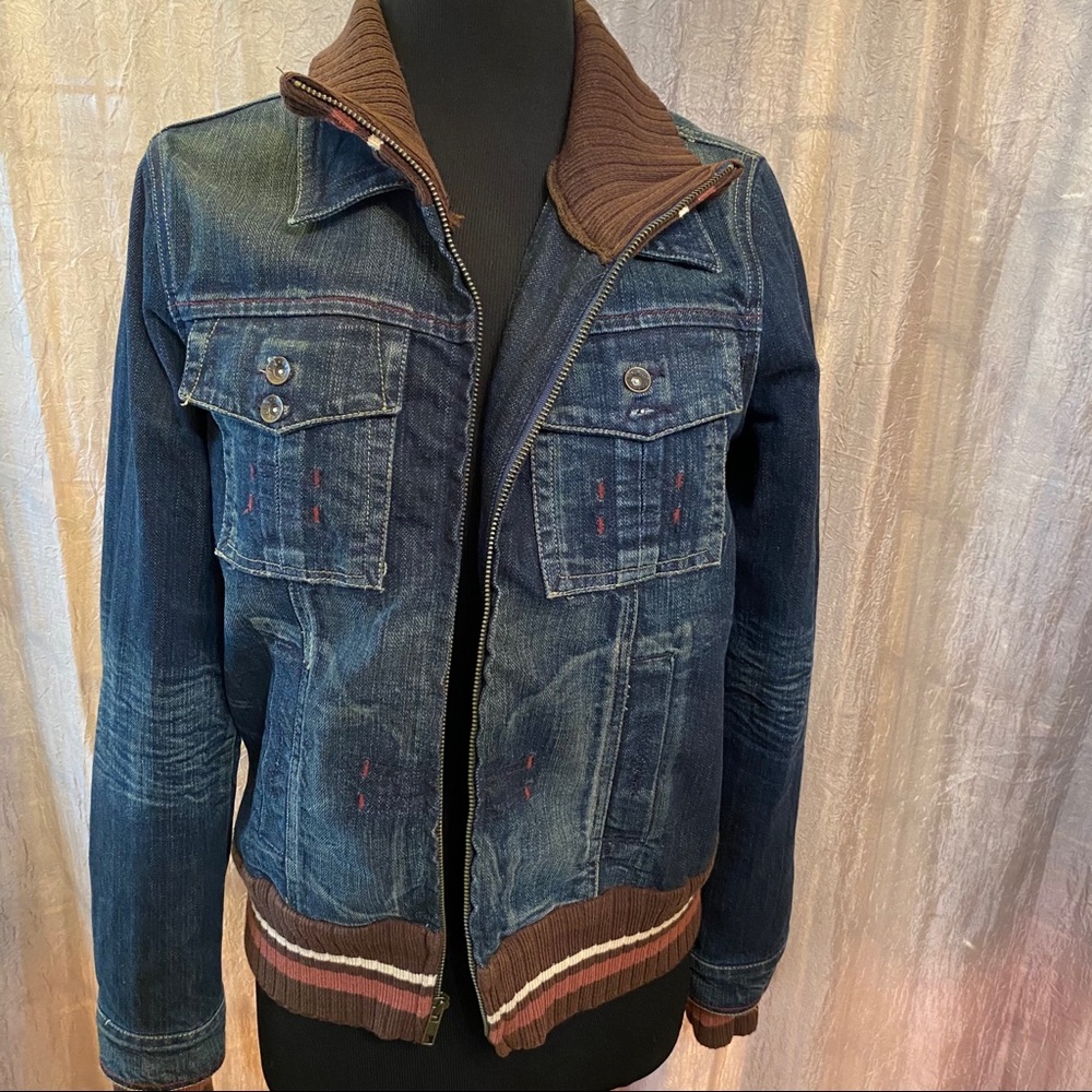 Yanuk denim jacket with trim